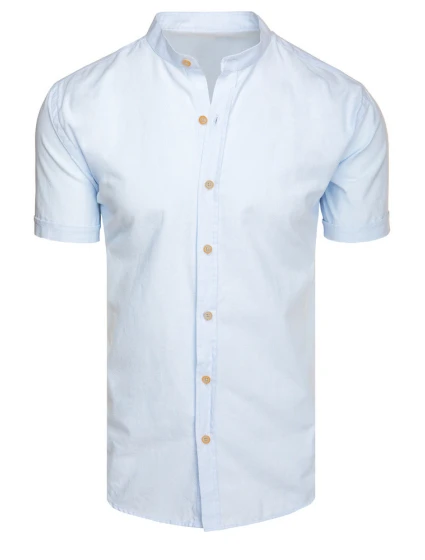 Pánská modrá košile s krátkým rukávem FashionStreet KX1048