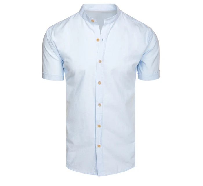 Pánská modrá košile s krátkým rukávem FashionStreet KX1048