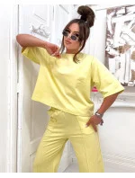 Žlutý dámský bavlněný oversize komplet model 21151857 - Moon