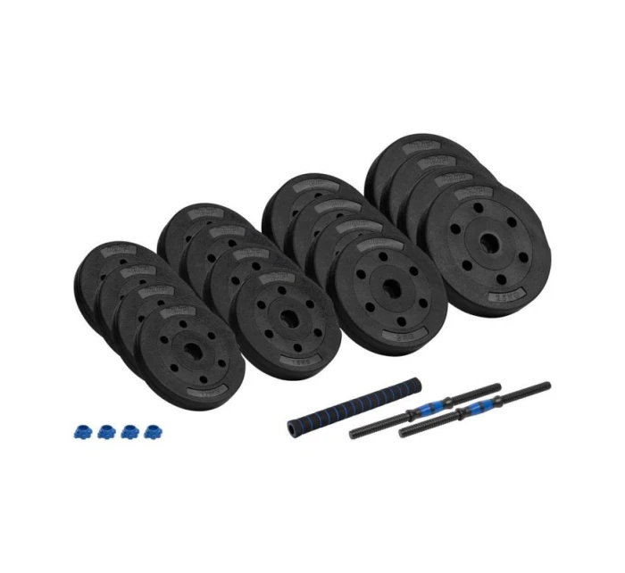 Nastavitelné bitumenové činky s konektorem 2x15 kg REBEL ACTIVE