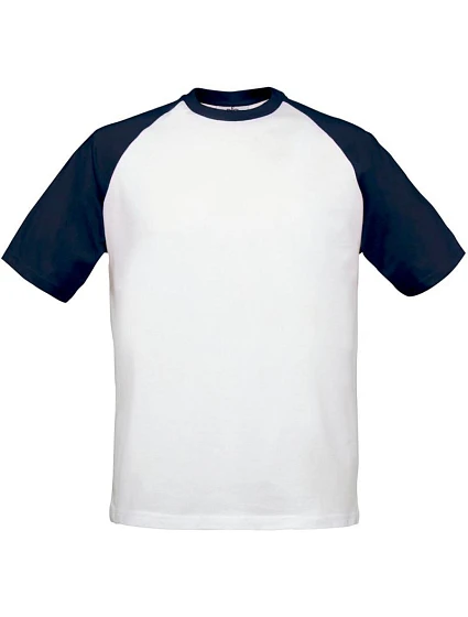 B&C Base-Ball Raglánové kontrastní tričko 01.0020 white/navy