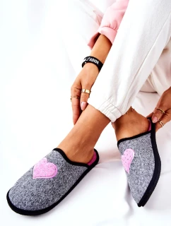Domácí fle  Šedá a růžová model 21567880 - Big Star Shoes