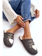 Dámské klasické pantofle s vložkou šedé Mabira