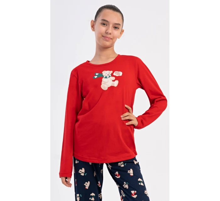 Dětské pyžamo dlouhé Méďa se šálou