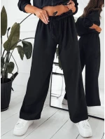 Dámské kalhoty se širokými nohavicemi MADDIE black FashionStreet UY1836