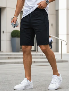 Pánské teplákové kraťasy s tkaničkami, tmavě modré, FashionStreet SX2584