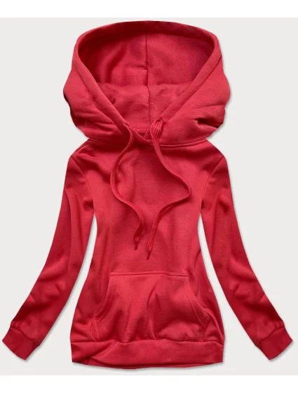 Červená dámská tepláková mikina model 16150178 - J.STYLE Červená dámská tepláková mikina model 16150178 - J.STYLE