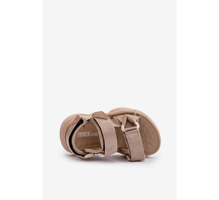 Dětské Sandály S Návleky Na Suchý Zip Bežové Orretta Dětské Sandály S Návleky Na Suchý Zip Bežové Orretta