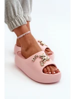 Dámské lehké pěnové žabky s ozdobami růžové Orchia Dámské lehké pěnové žabky s ozdobami růžové Orchia