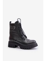 Zazoo 60486 Kožené Boty Pracovníky Zateplené Černé Zazoo 60486 Kožené Boty Pracovníky Zateplené Černé