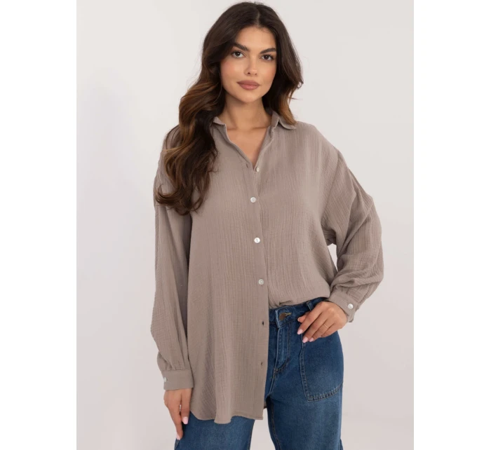 Koszula model 20613975 ciemny bezowy - FPrice