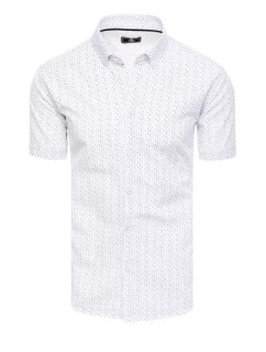 Pánská košile s krátkým rukávem bílá Dstreet KX1009