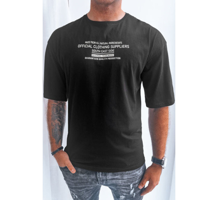 Černé pánské tričko s potiskem Dstreet RX5348