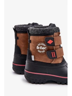 Dětské sněhule na suchý zip Lee Cooper Camel