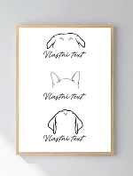 Personalizovaný magický fotoobraz v rámu - 30x40 - zvířecí ouška