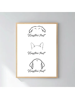 Personalizovaný magický fotoobraz v rámu - 30x40 - zvířecí ouška