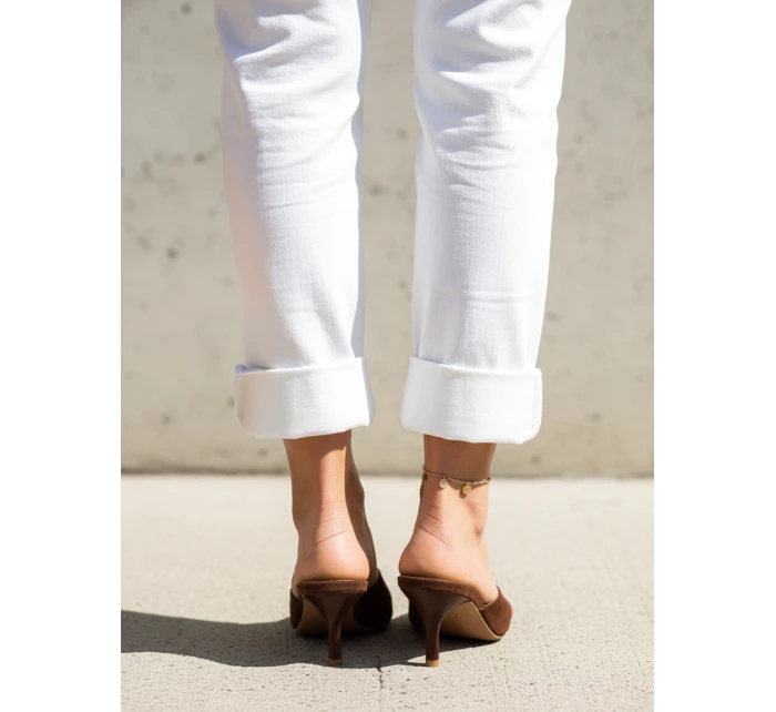 FashionStreet dámské semišové žabky mocha ZY1390