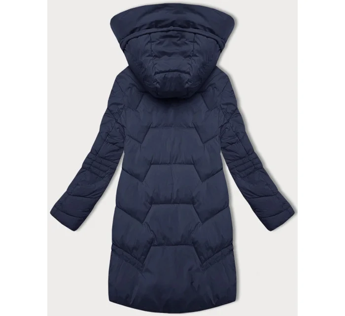 Tmavě modrá dámská bunda pro přechodné období s kapucí model 20617024 - LHD