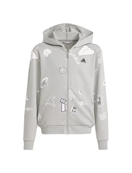 Adidas Biuv Zip Hoodie Jr IS3755 Mikina s kapucí Adidas Biuv Zip Hoodie Jr IS3755 Mikina s kapucí