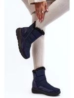 Dámské zimní boty s kožešinou modré model 21644841 - Boto Dámské zimní boty s kožešinou modré model 21644841 - Boto