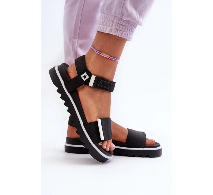 Dámské sandály na platformě Big Star NN274778 černé Dámské sandály na platformě Big Star NN274778 černé