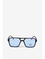 Dámské sluneční brýle se stříbrným detailem tmavě modré