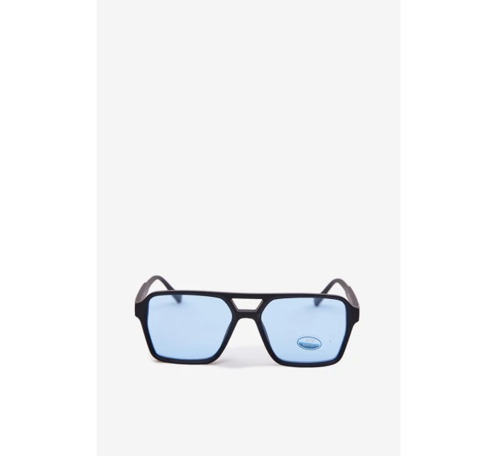 Dámské sluneční brýle se stříbrným detailem tmavě modré