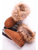 Dámské Kožené Sněhule S Kožešinou Camel model 19945640 - Kesi