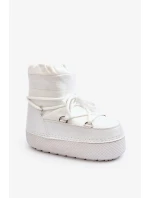 Dámské sněhule se šněrováním bílé Toolsa