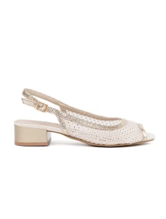 Klasické dámské  sandály zlaté Obcas