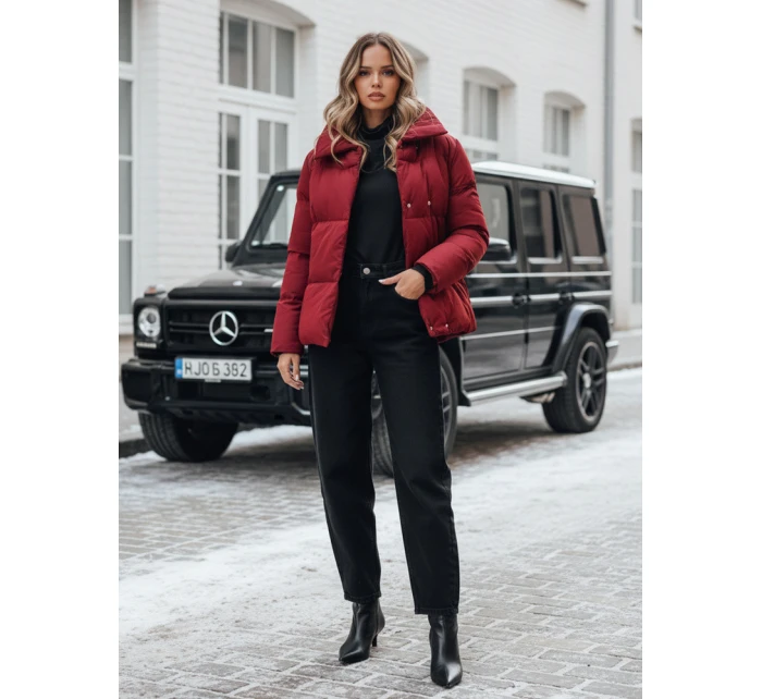 Dámská prošívaná zimní bunda LARO bordó FashionStreet TY4957