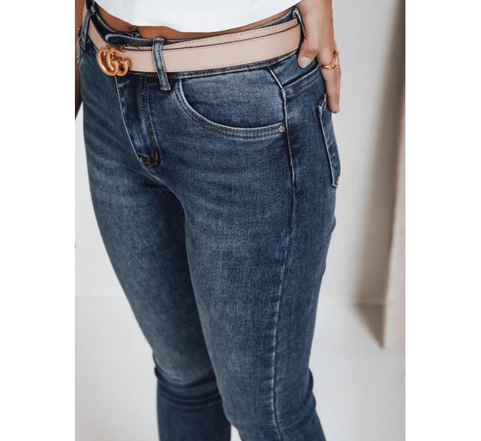 Dámské úzké džíny s vysokým pasem modré FashionStreet UY2798