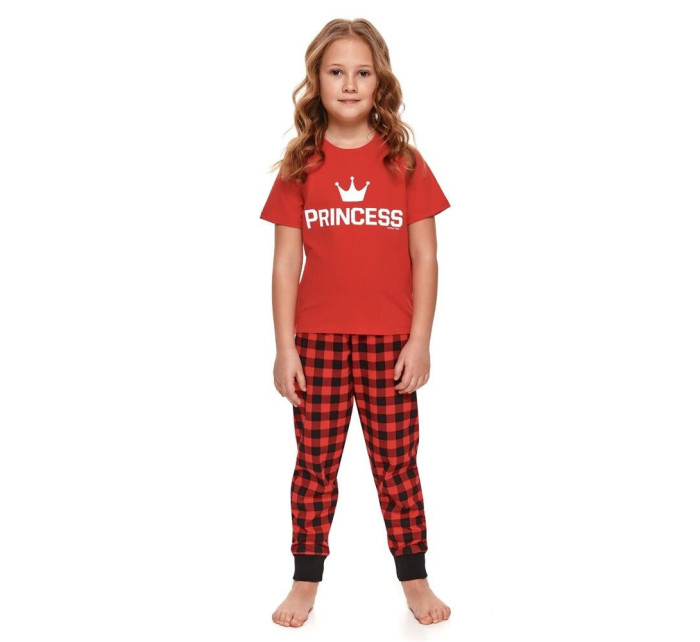 Dívčí pyžamo Princess II červené