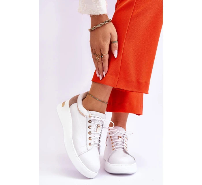 Dámská kožená sportovní obuv na platformě model 21613279 - Boto Dámská kožená sportovní obuv na platformě model 21613279 - Boto