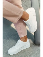 Nízké sneakersy z eko kůže Big Star RR274303 Bílé Nízké sneakersy z eko kůže Big Star RR274303 Bílé