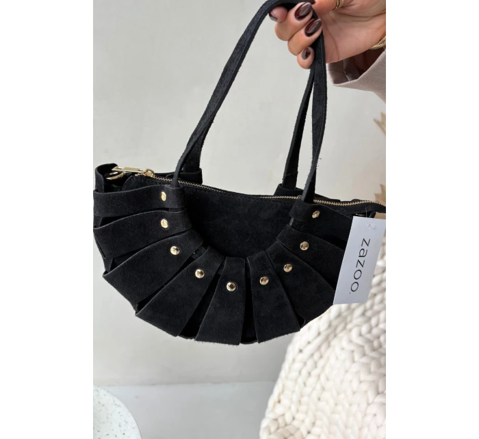 Kabelka z přírodního semiše černá model 21728393 - Boto