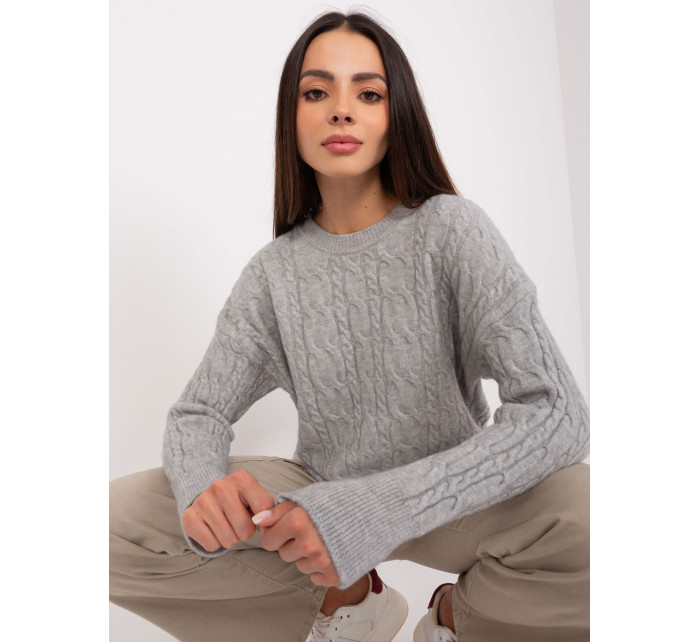 Sweter AT SW  szary model 18909209 - FPrice