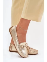 Dámské mokasíny z eko kůže Si Passione – zlaté