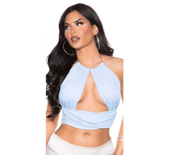 Sexy Crop Top with Cut  Neckholder model 19618581 - Style fashion