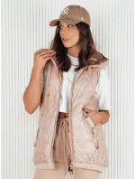 Dámská prošívaná vesta COLINE zlatá FashionStreet TY4117 Dámská prošívaná vesta COLINE zlatá FashionStreet TY4117