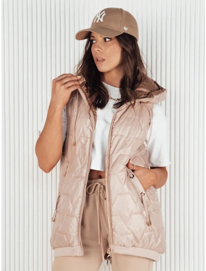 Dámská prošívaná vesta COLINE zlatá FashionStreet TY4117 Dámská prošívaná vesta COLINE zlatá FashionStreet TY4117