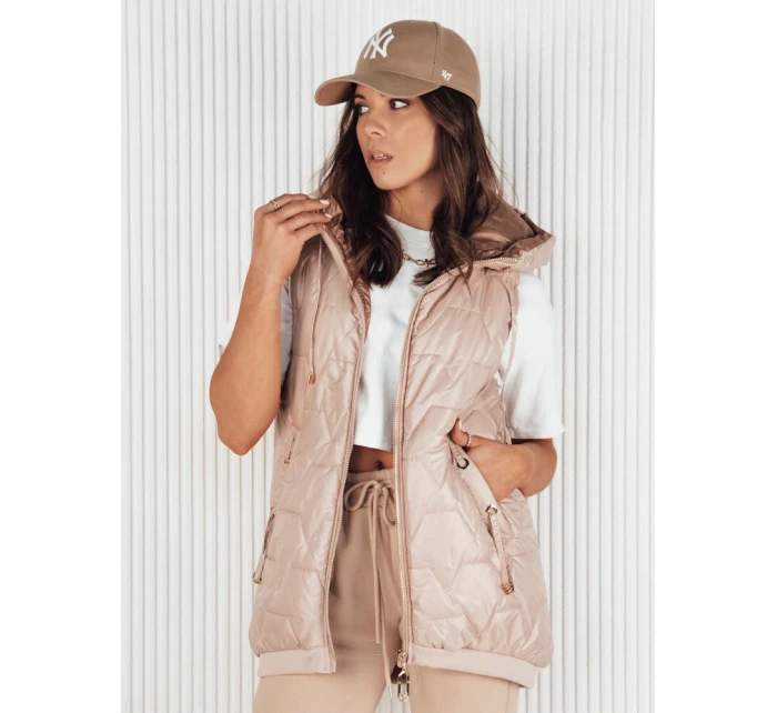 Dámská prošívaná vesta COLINE zlatá FashionStreet TY4117 Dámská prošívaná vesta COLINE zlatá FashionStreet TY4117