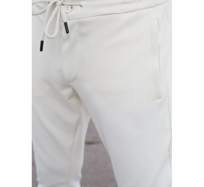 Pánské kalhoty Dstreet v barvě ecru UX4264 Pánské kalhoty Dstreet v barvě ecru UX4264