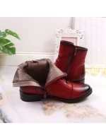 Jezzi W JEZ52G zateplené zdobené boty červená