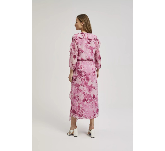 Dámské vzorované šaty MOODO - růžové