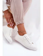 Dámské plátěné tenisky Big Star – bílé