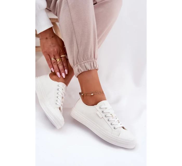 Dámské plátěné tenisky Big Star – bílé