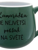 KAMARÁDKA JE NEJVĚTŠÍ POKLAD NA SVĚTĚ - zelený keramický hrníček 300 ml