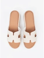 Praktické dámské Jasnobeżowy  nazouváky platforma