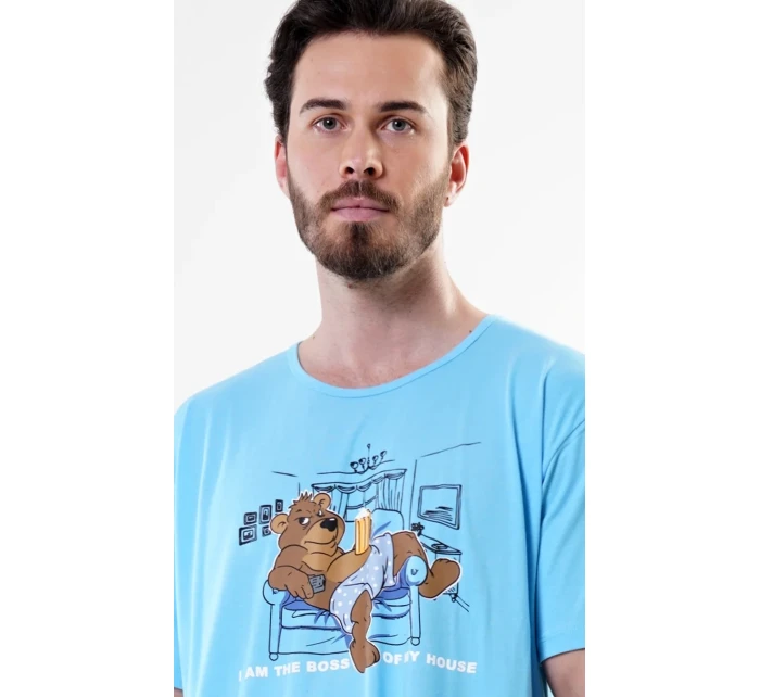 Pánská noční košile s krátkým rukávem Boss